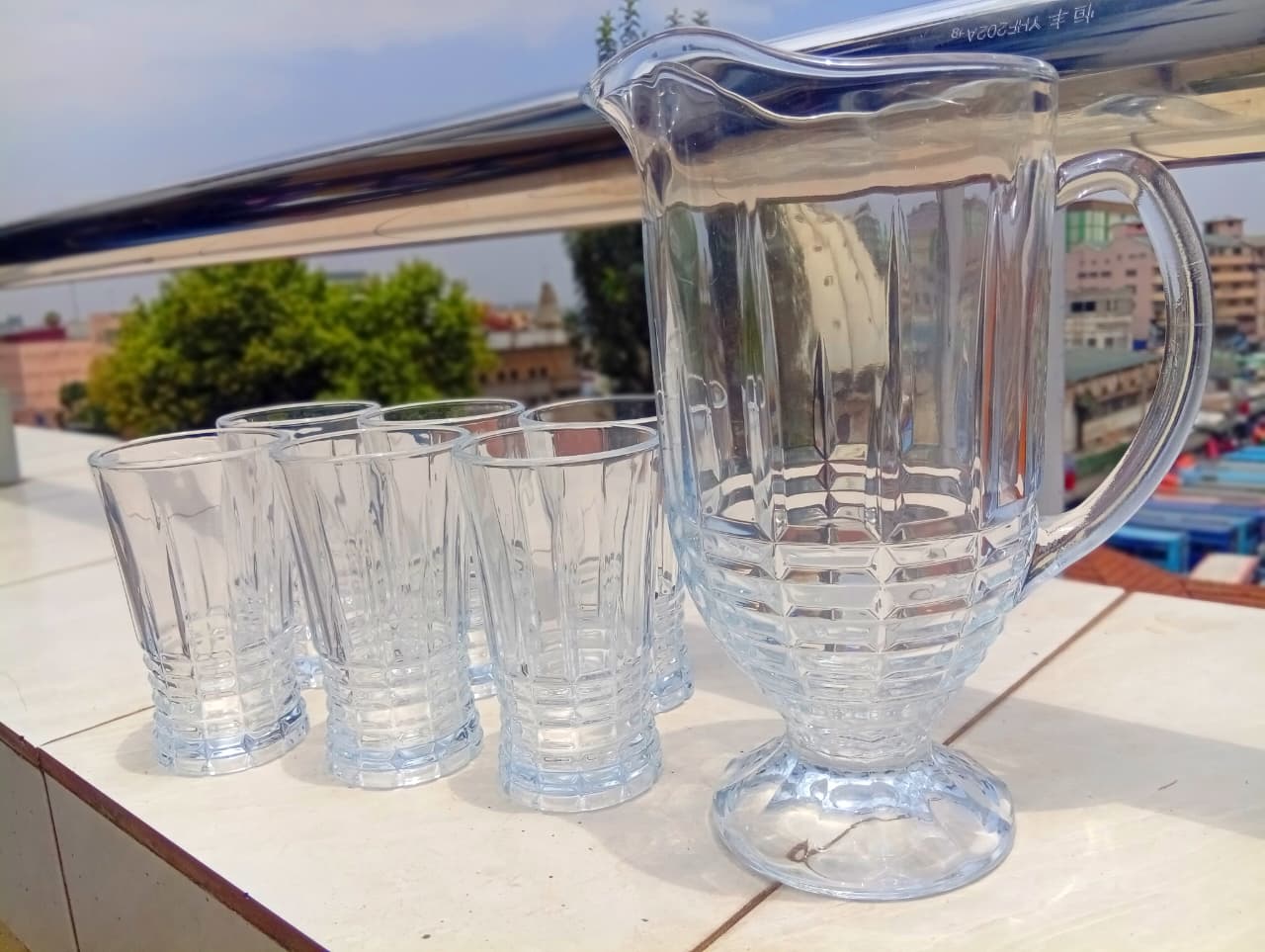 7-Piece Glass Jug Set Code 0494