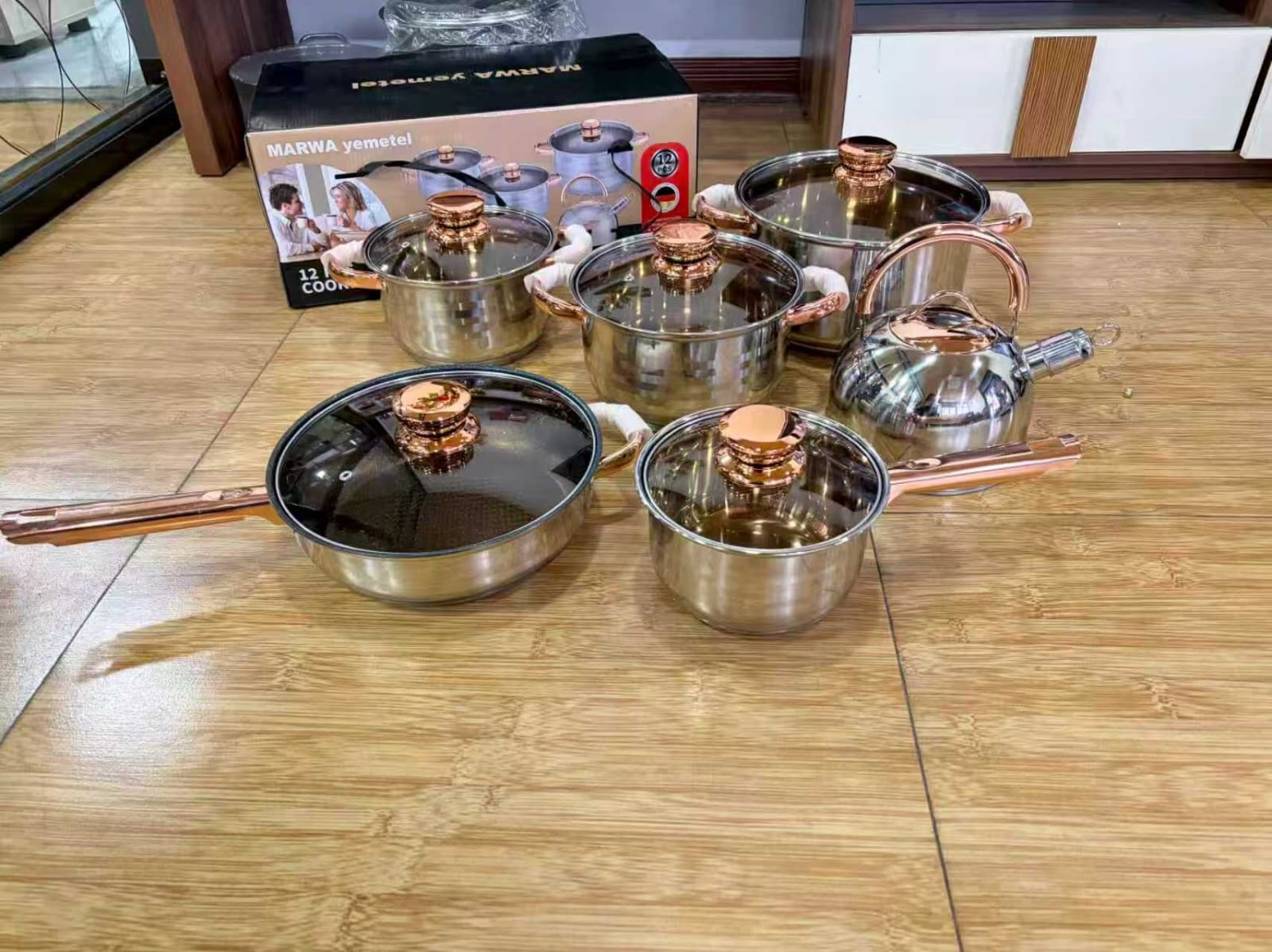 Marwa Yimmitel 12-Piece Stainless Steel Cookware Set