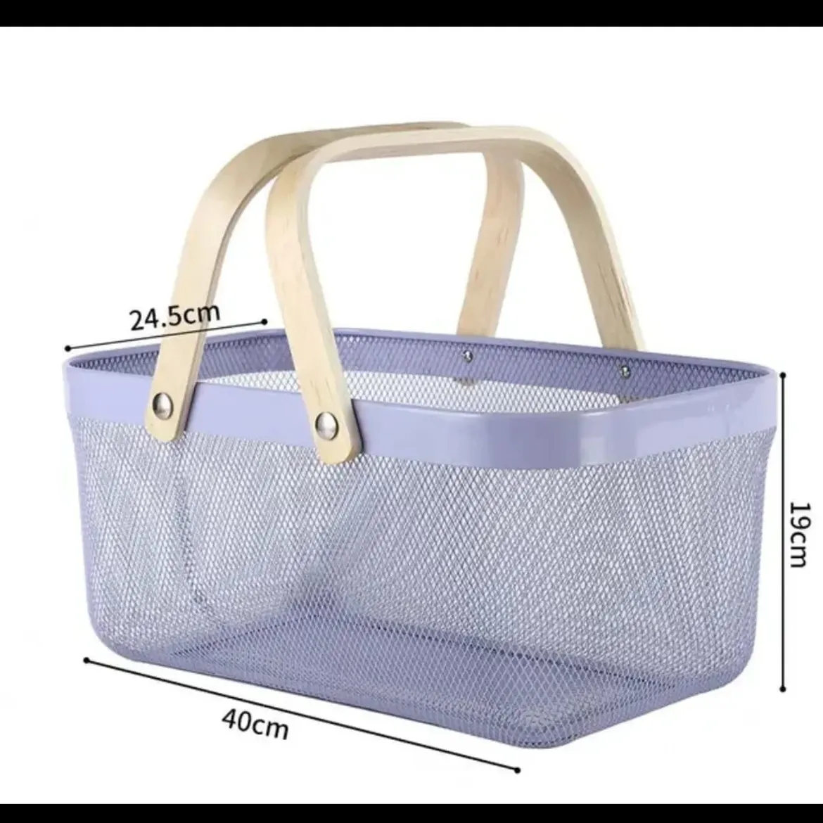 Metal Wire Storage Basket 40x25x19cm