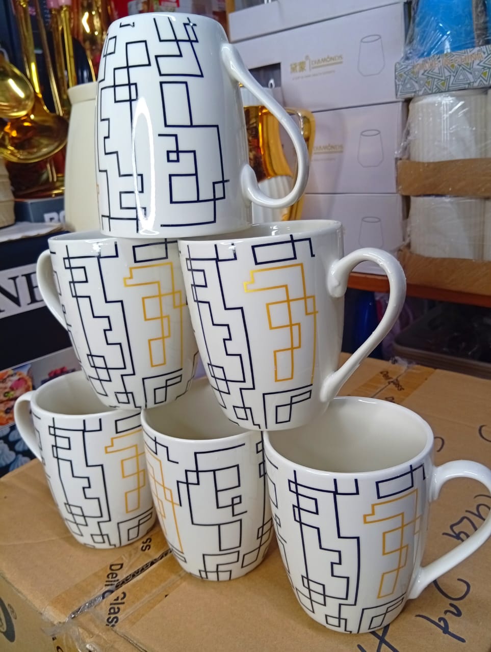6-Piece Mug Set 370ml, Assorted Designs