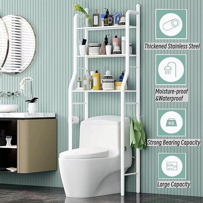 Metallic Toilet Organizer Stand