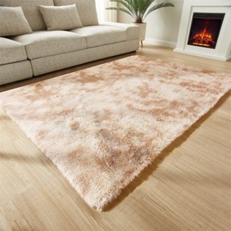 Patched Fluffy Carpet 5x8ft