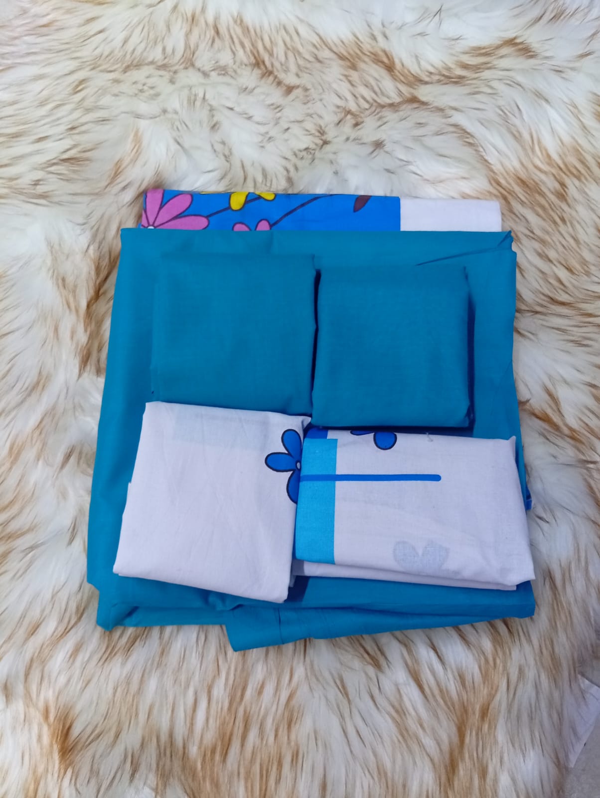 Mix-and-Match Cotton Bedsheet Set with Elastic Edges