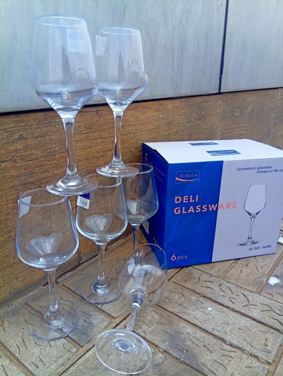 6-Piece Wine and Juice Glass Set 360ml