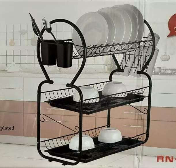 3-Layer Black Dish Rack