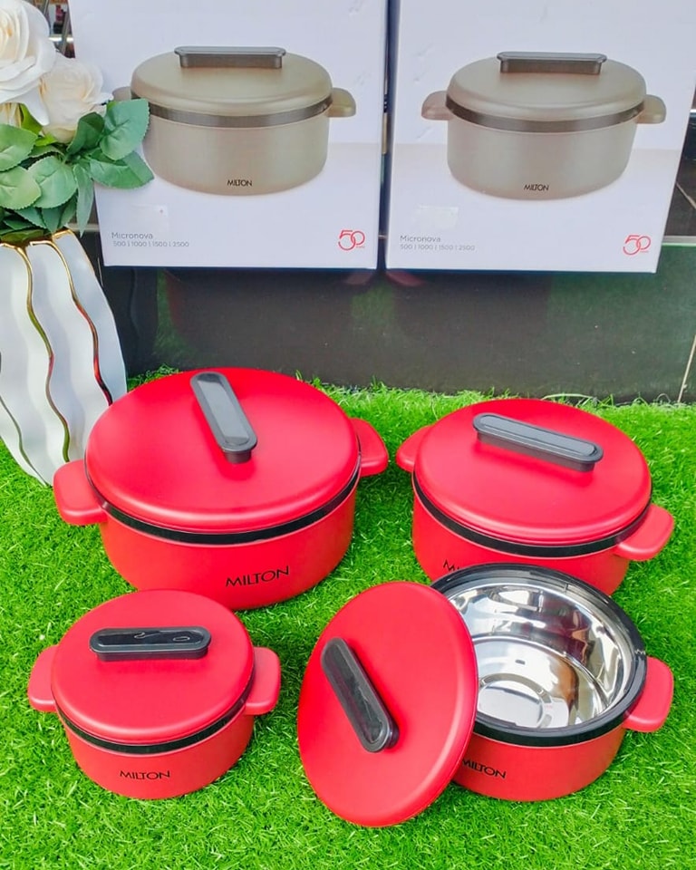 4-Piece Henson Red Insulated Hotpot Set