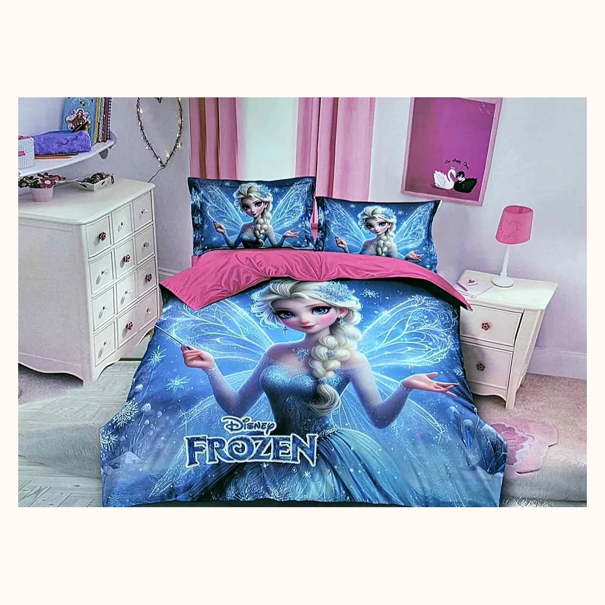 Kids Character Comforter, Pink Ice Princess Design