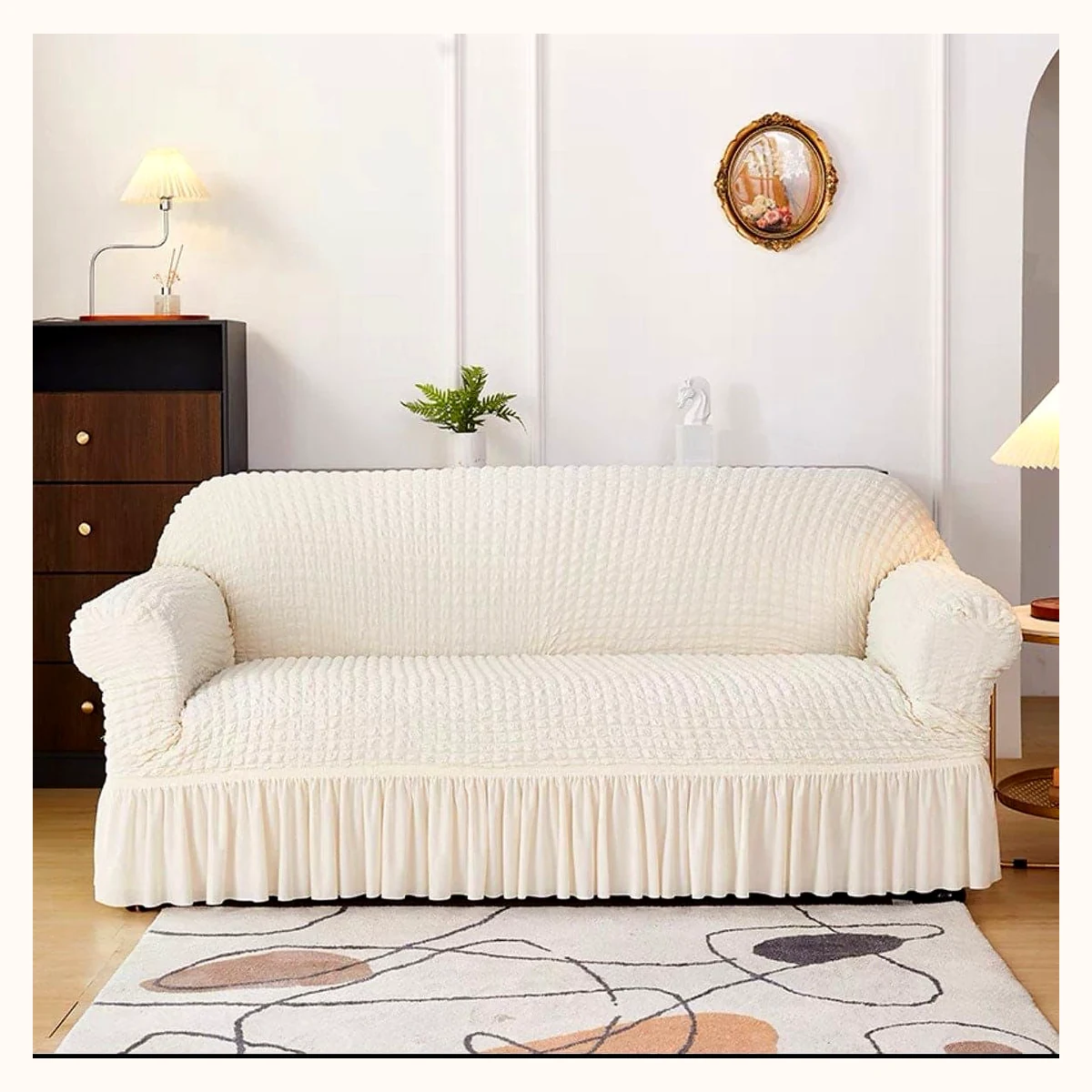 Ruffle Sofa Cover, Assorted Colours