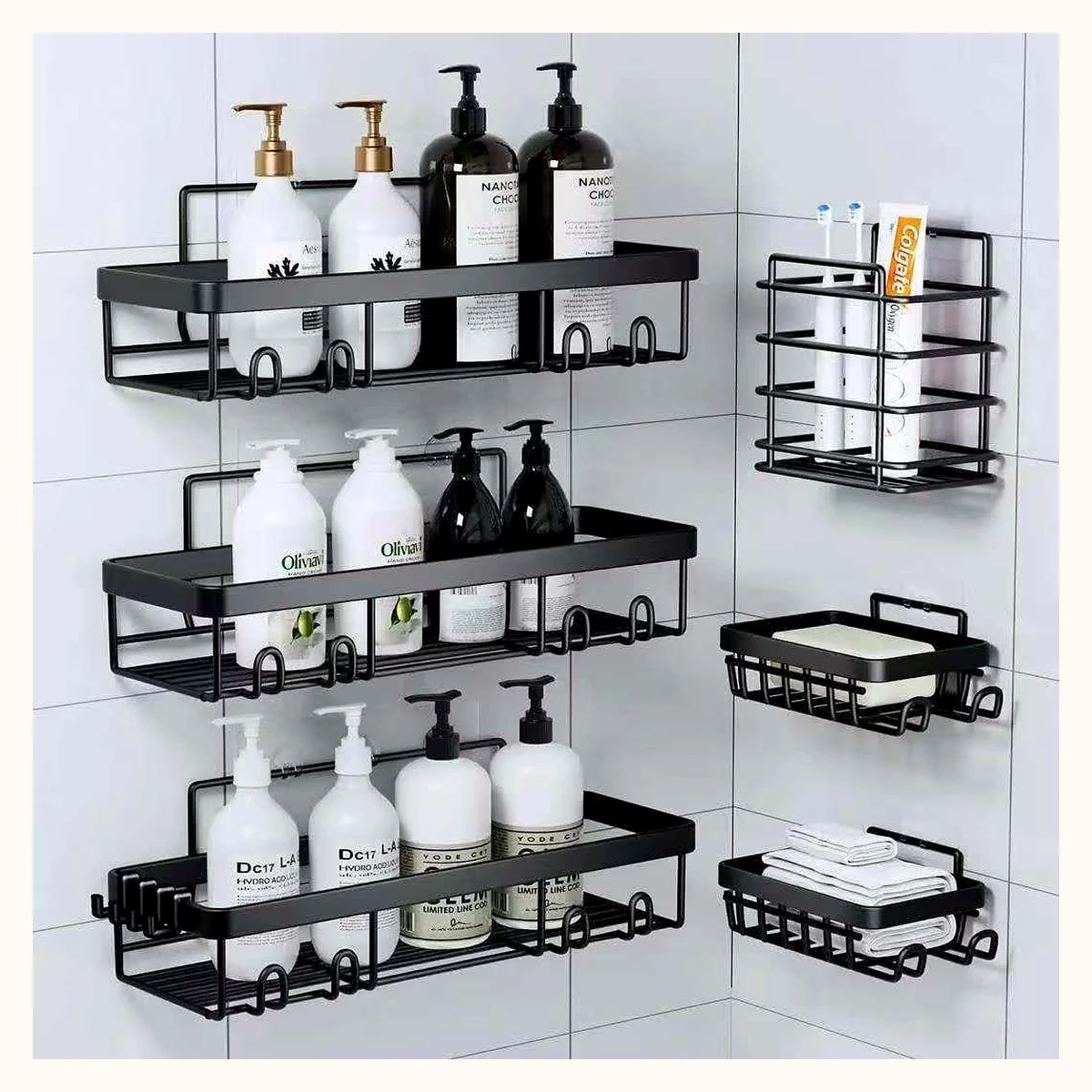 Wall-Mounted Storage Shelf Set