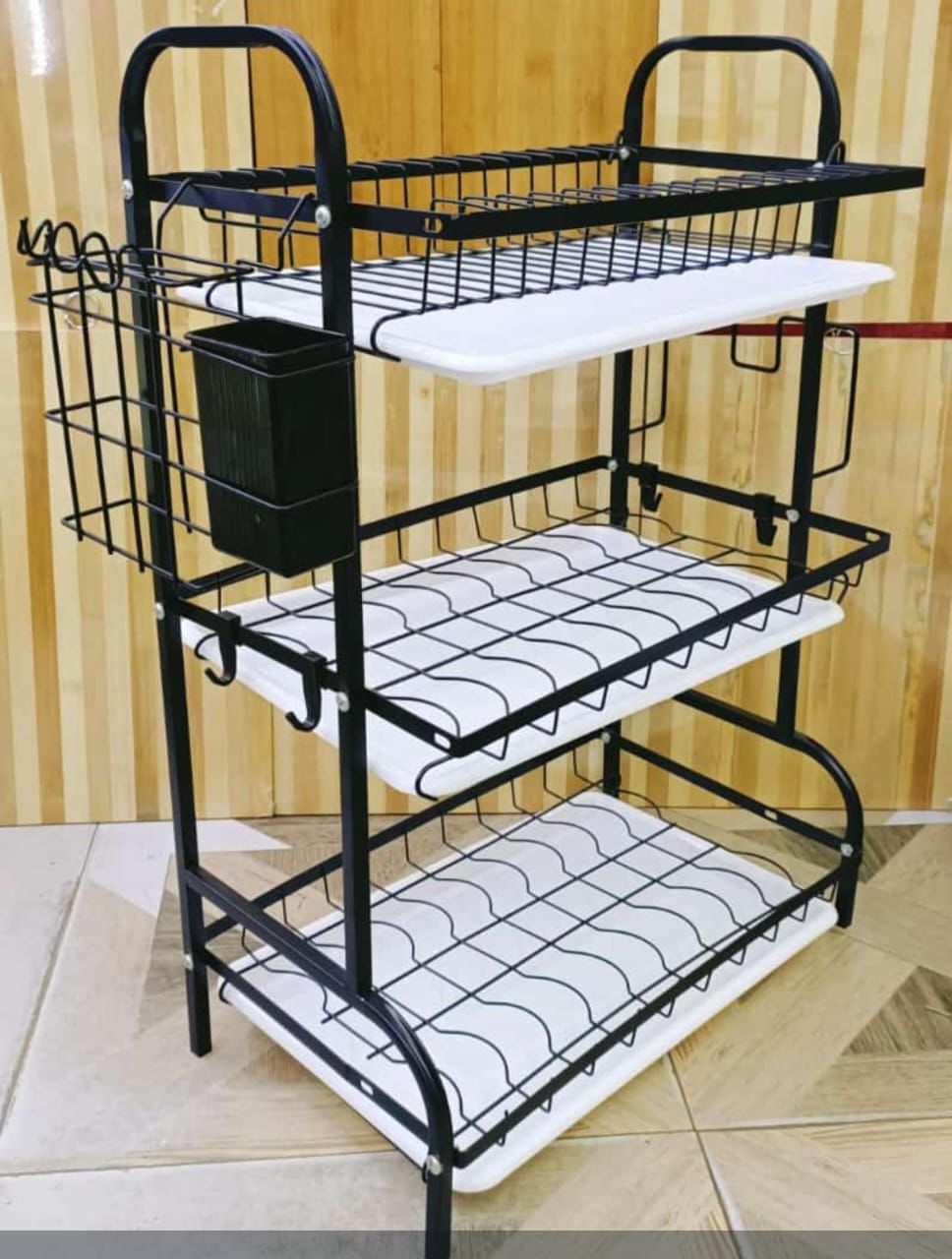 3-Tier Carbon Steel Dish Rack
