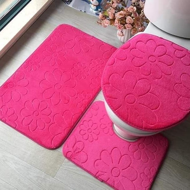 3-Piece Toilet Mat Set