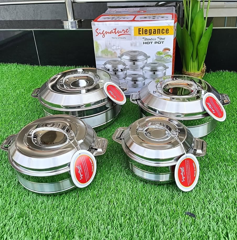 4-Piece Signature Stainless Steel Insulated Hotpot Set