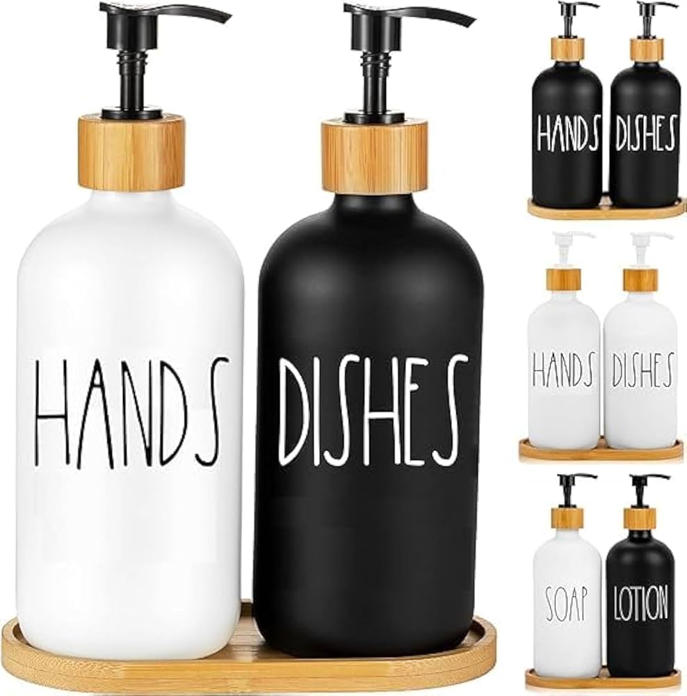 3-in-1 Ceramic Soap and Lotion Dispenser Set