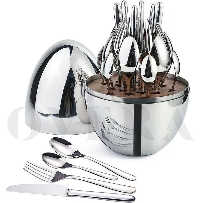 Executive Egg-Shaped Silver Cutlery Set