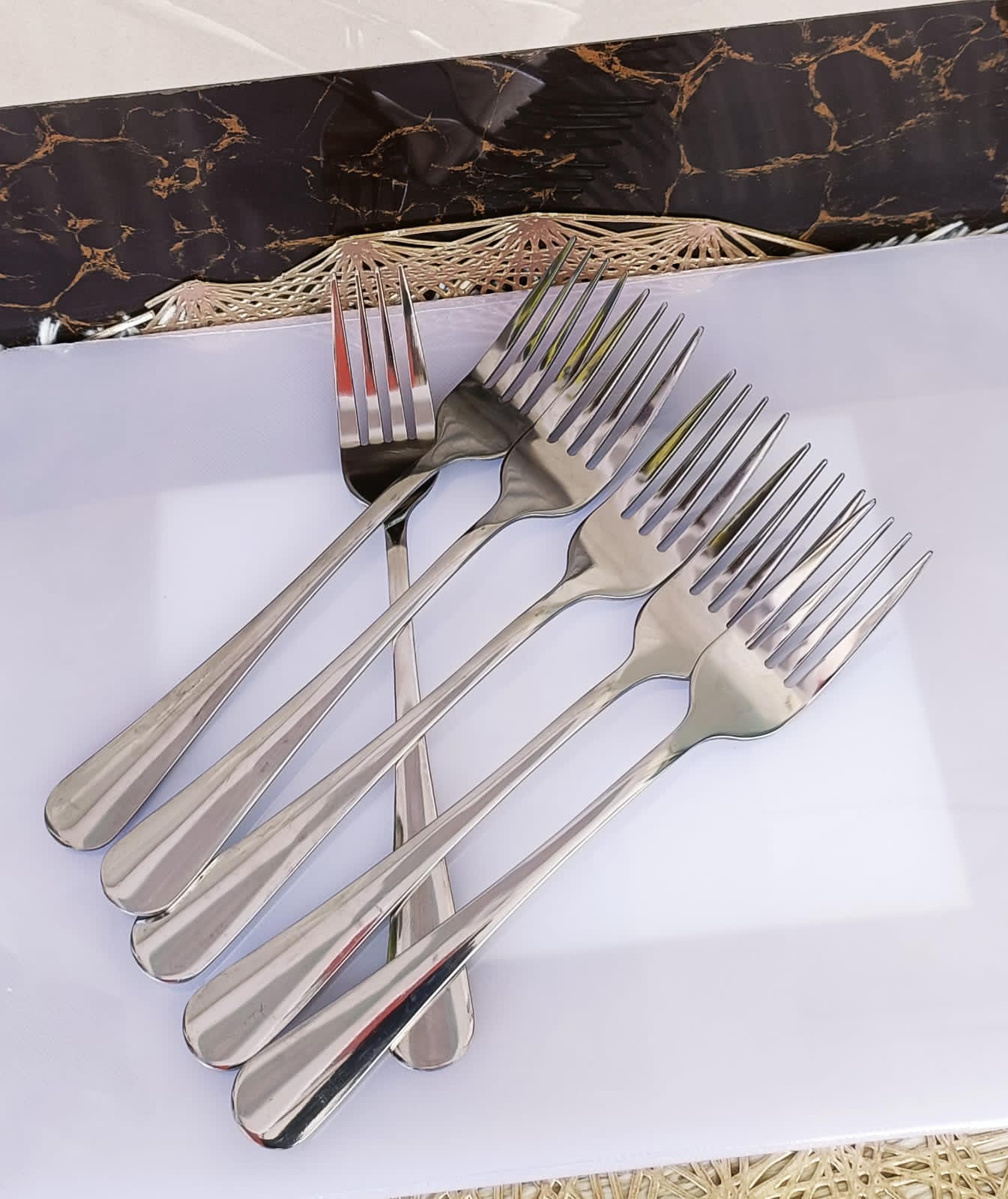 6-Piece Heavy-Gauge Stainless Steel Fork Set