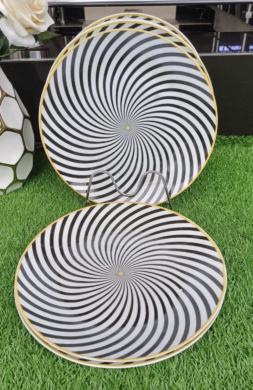 6-Piece Ceramic Dinner Plate Set 10.5-Inch