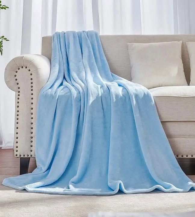 Plain Coral Fleece Throw Blanket